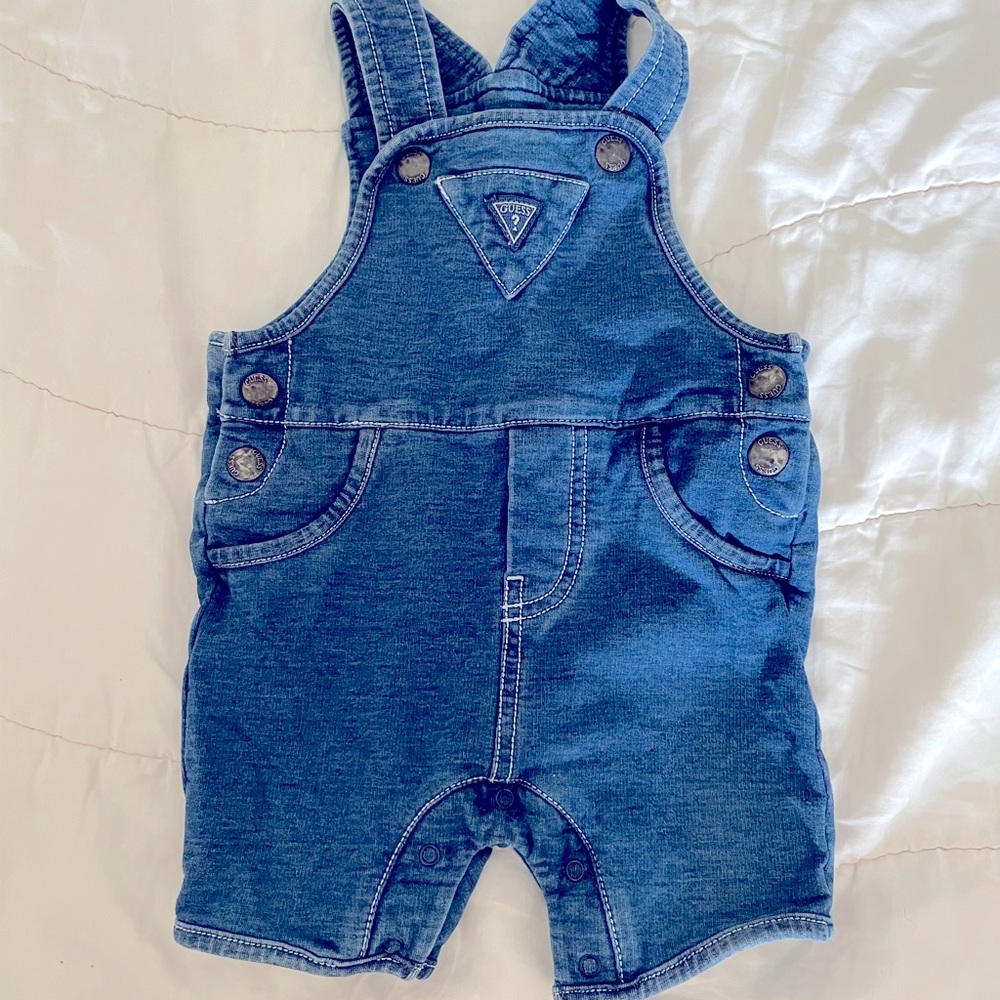 Adorable GUESS stretch soft denim overalls